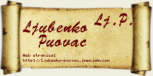 Ljubenko Puovac vizit kartica